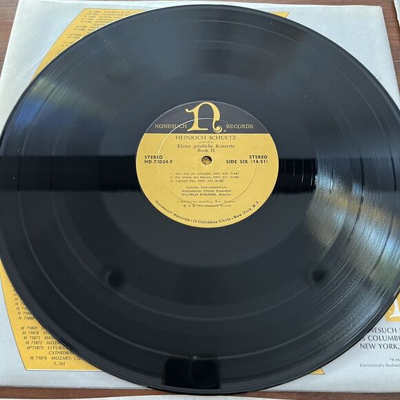 Heinrich Schütz ‎Kleine Geistliche Konzerte Book II (1639) 4xLP Box Set Nonesuch - Picture 11 of 16